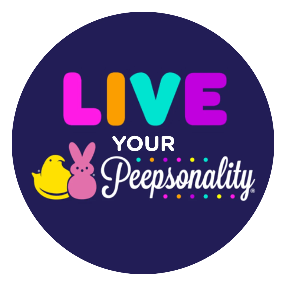 Peepsonality LIVE! Logo with a chick and bunny