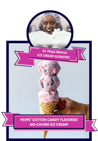 PEEPS® Cotton Candy Flavored No-Churn Ice Cream