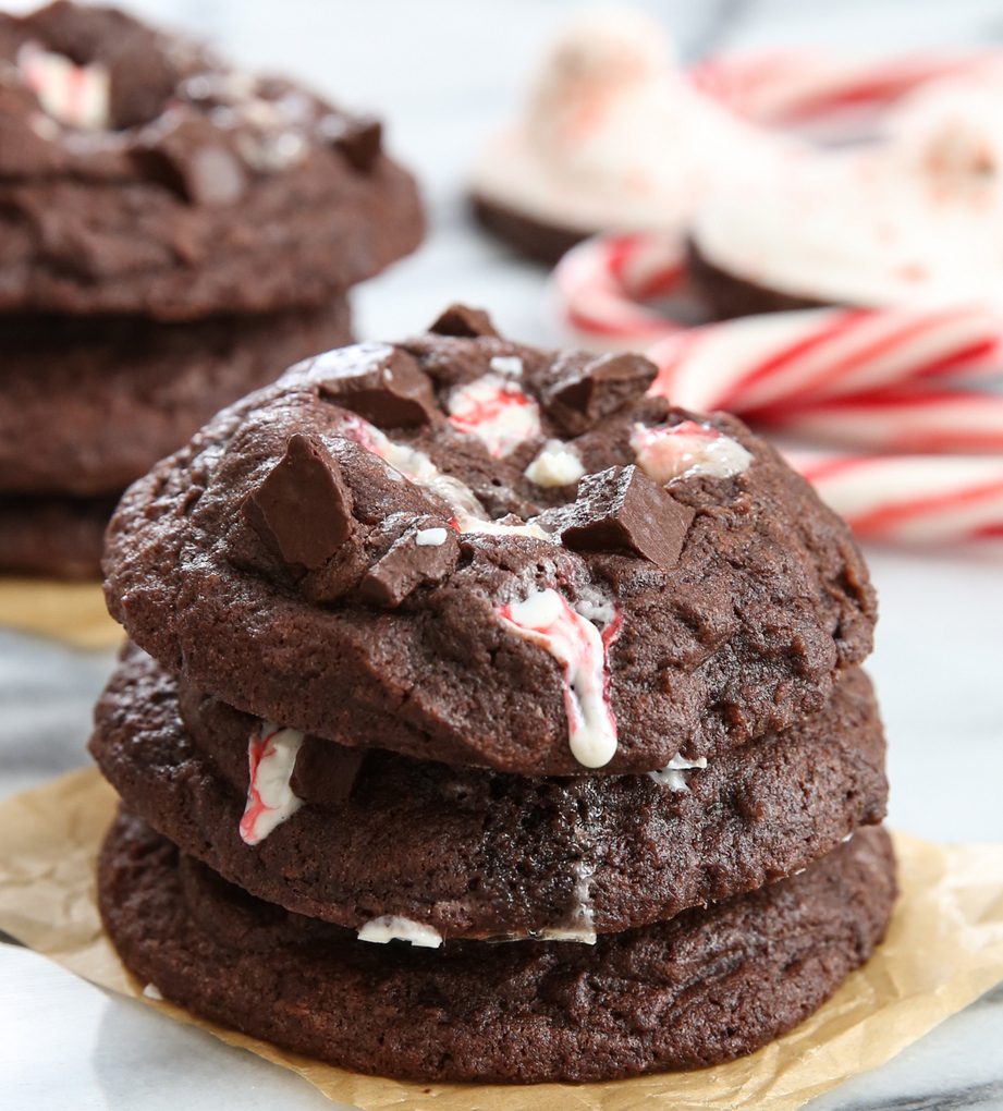 PEEPS® Candy Cane Stuffed Chocolate Cookies Recipe