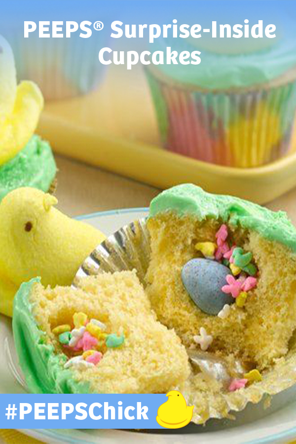 PEEPS<sup>®</sup> Chick Surprise-Inside Cupcakes Recipe