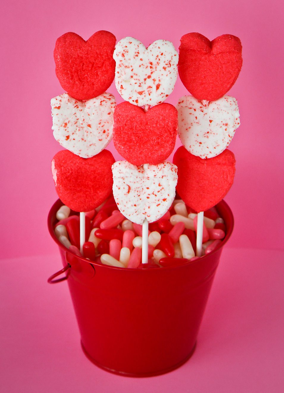 Quick and Easy Valentine Peeps Heart Pops