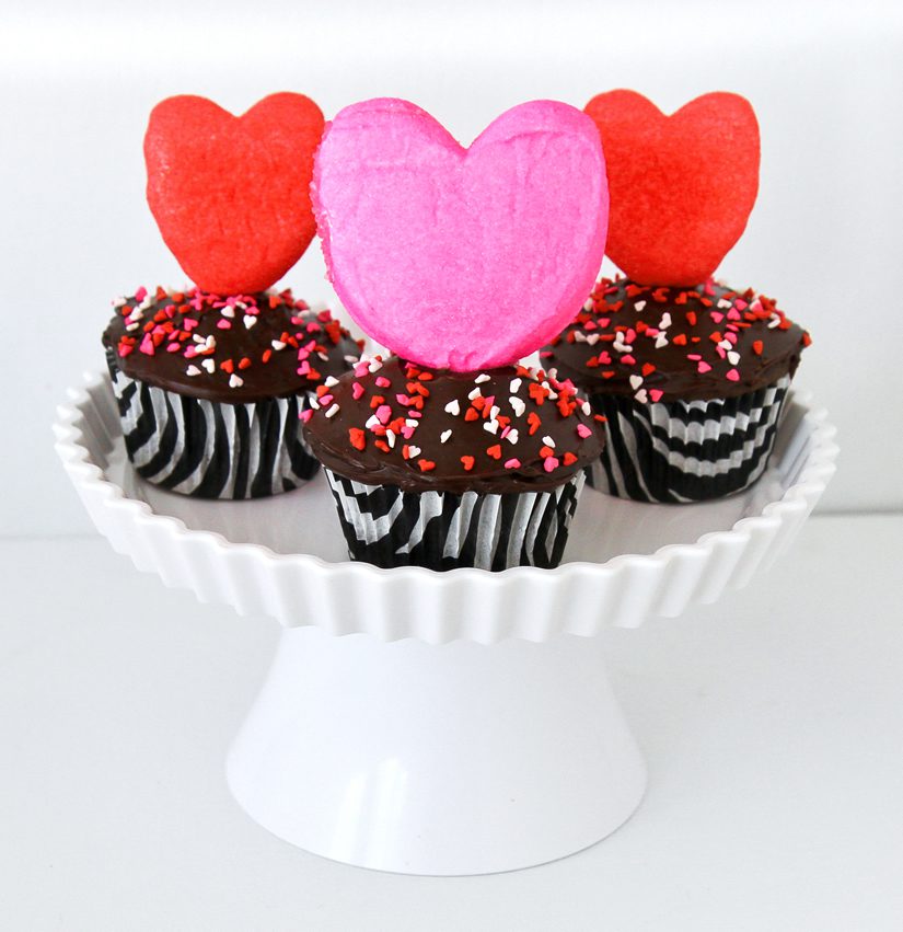 Wild for Peeps Valentines Cupcakes