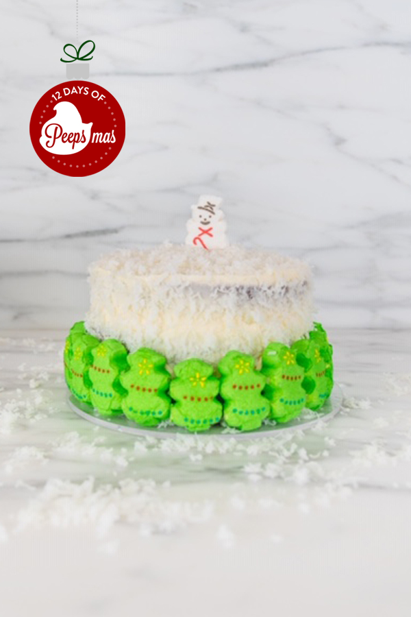 Red Velvet Coconut Cake with Christmas Tree PEEPS®