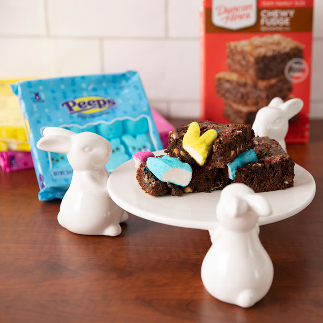 PEEPS® Marshmallow Rainbow Brownies Recipe