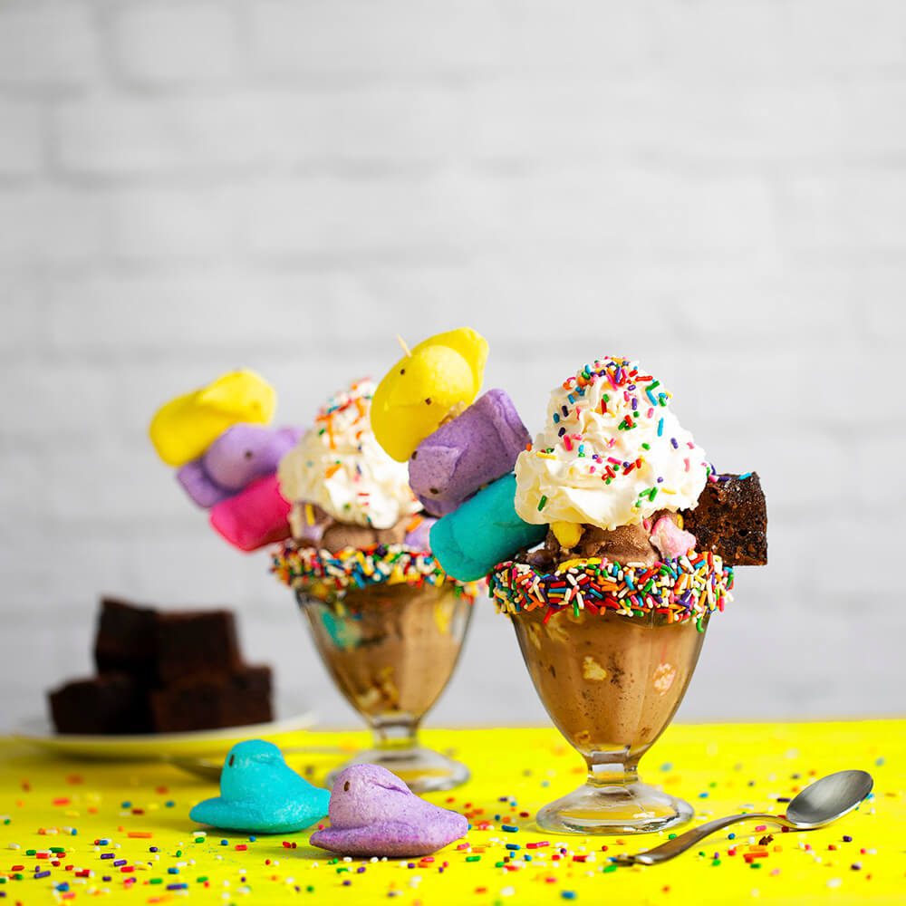 PEEPS<sup>®</sup> Brownie Batter Ice Cream Sundae Recipe