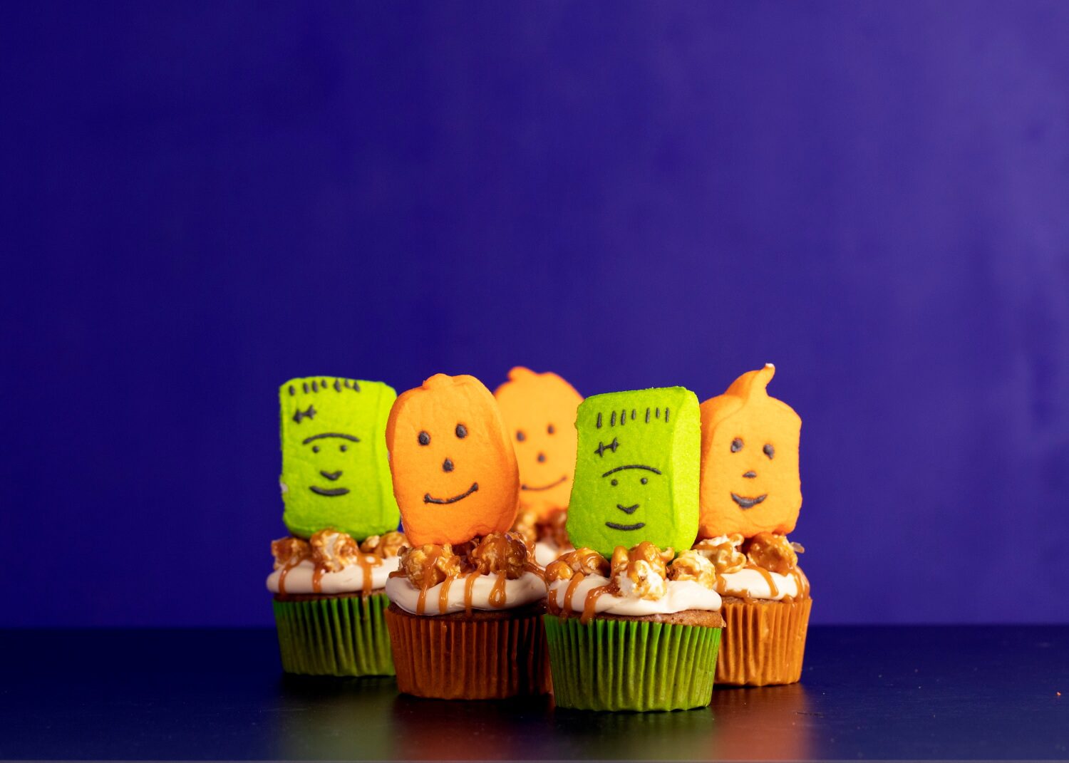 PEEPS® Pumpkin Caramel Corn Cupcakes