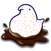 Peeps peppermint bark shape