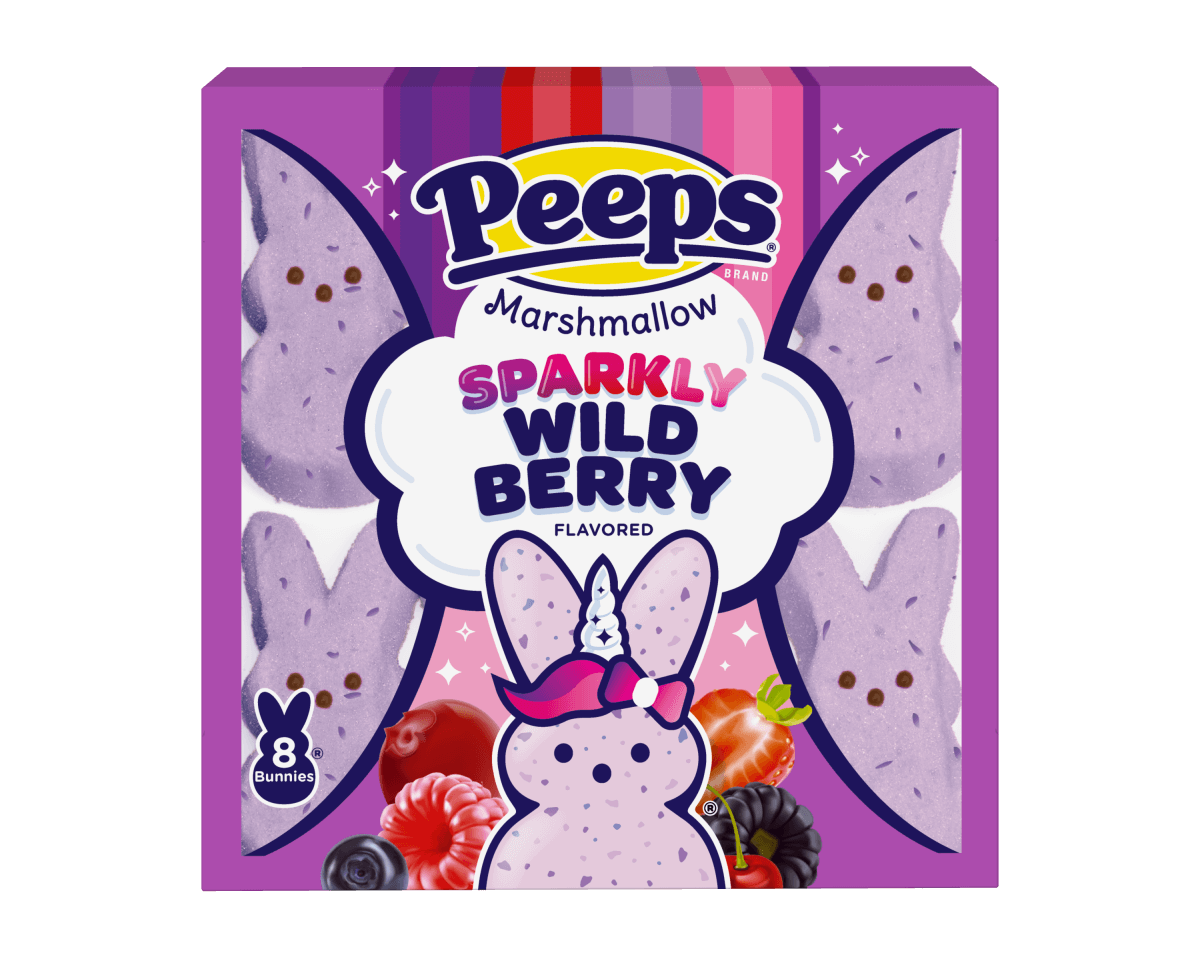 Peeps marshmallow wild berry flavored 8 count package