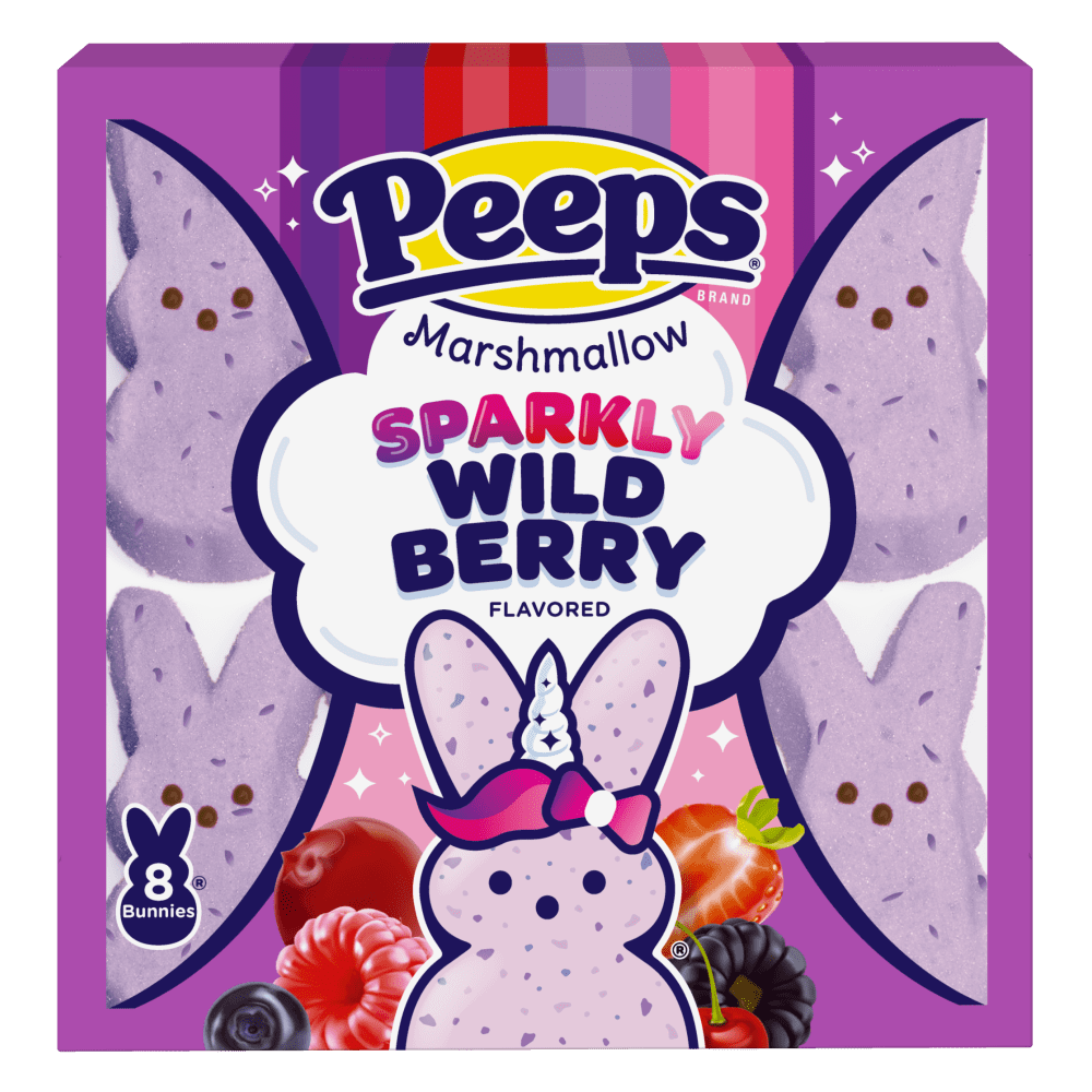 Peeps Wild Berry Marshmallow Bunnies 8 count
