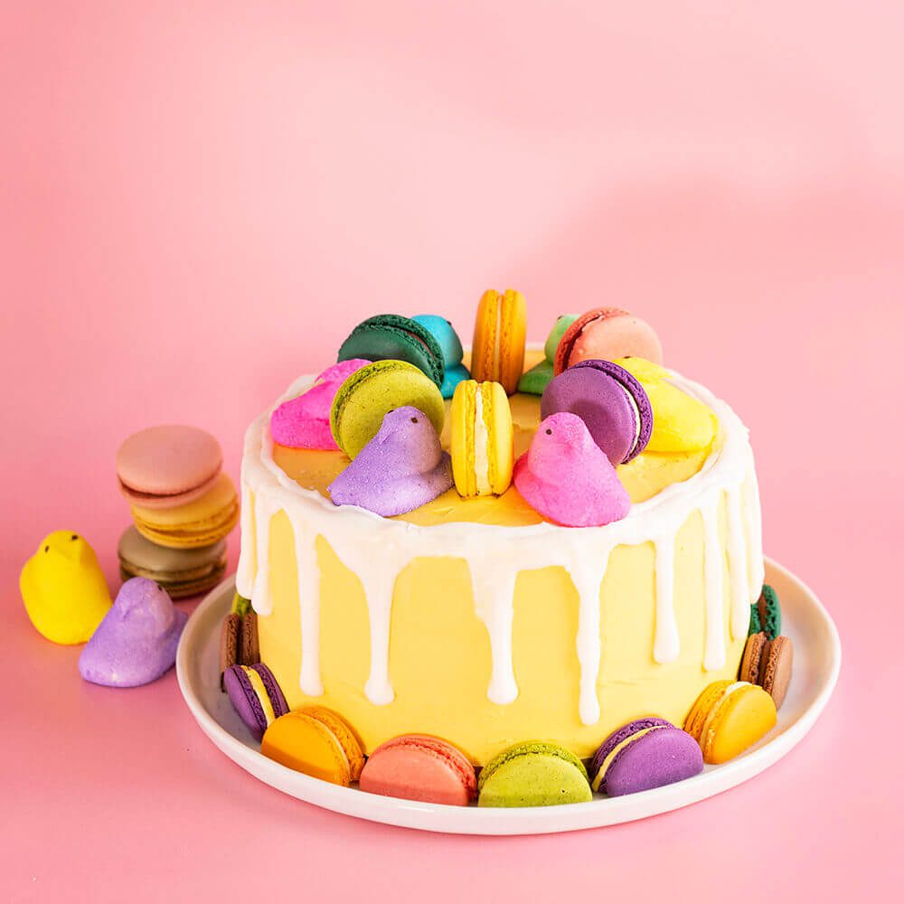 Lemon Macaron PEEPS® Cake