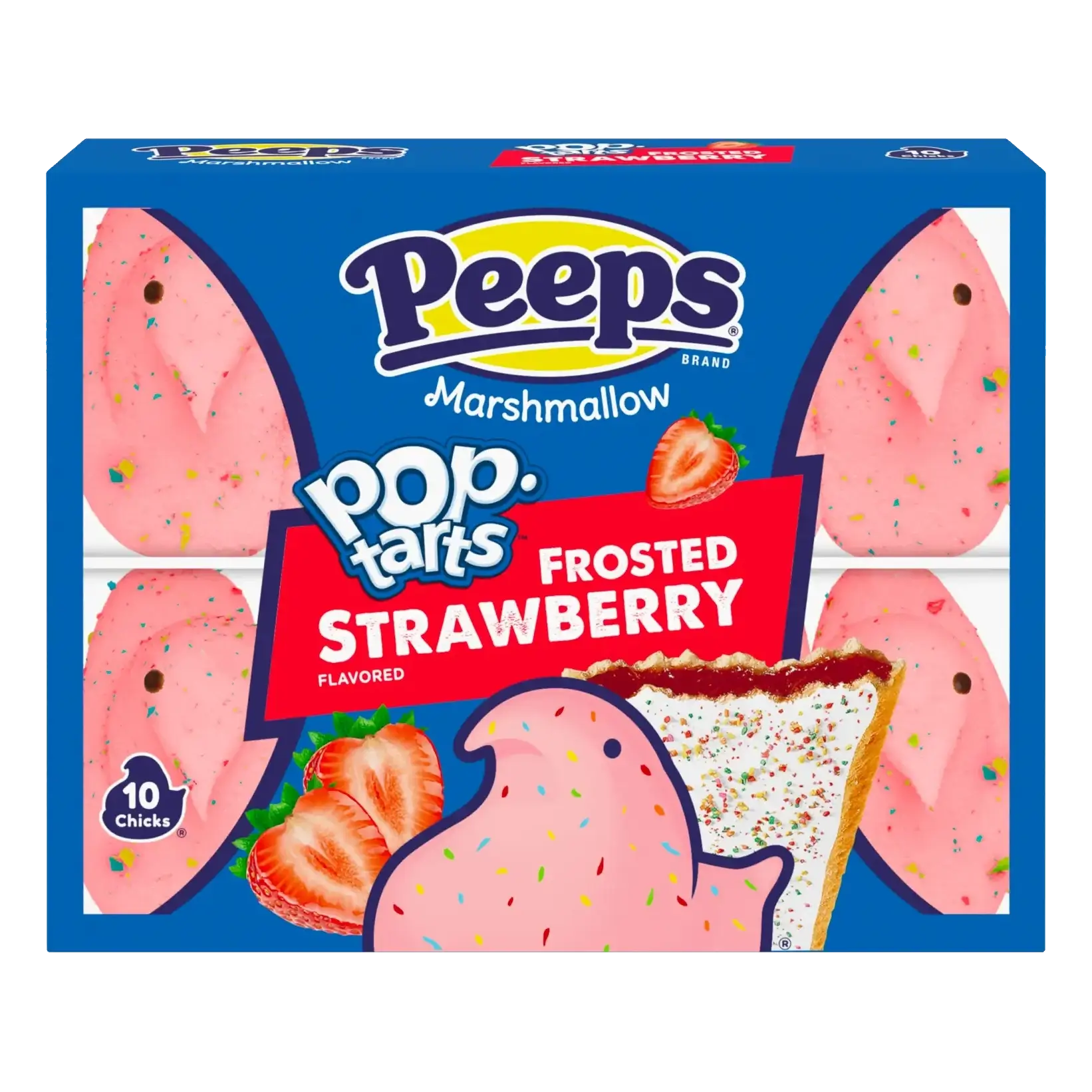 PEEPS Pop-Tarts Frosted Strawberry 10 count box